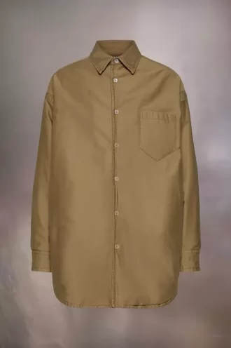 Chemise matelassée en satin de coton