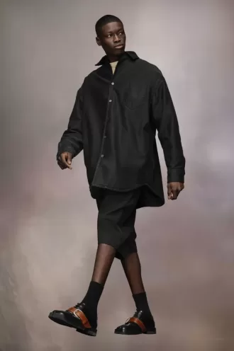 Chemise matelassée en satin de coton