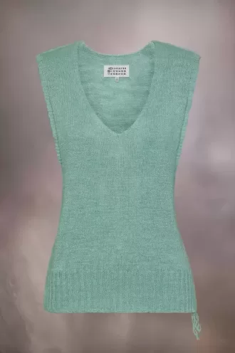 Gilet de jardinage en tricot de chanvre