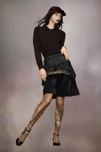Haut à col polo en laine Maison Margiela