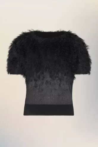 Haut en tricot de soie rétrograde