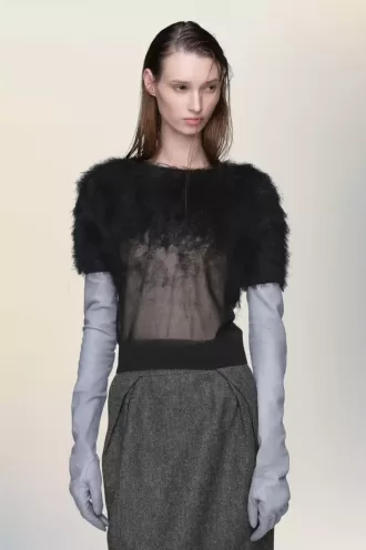 Haut en tricot de soie rétrograde