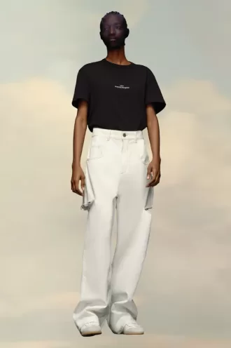 Jean en denim avec détails fendus