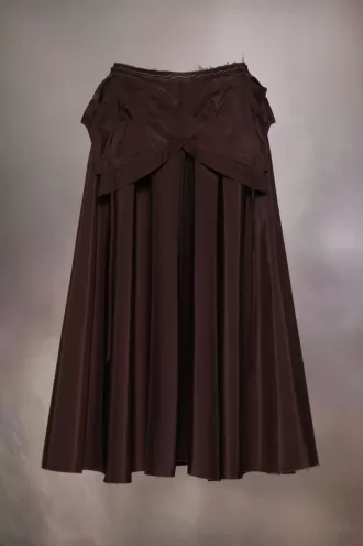 Jupe midi en taffetas Maison Margiela