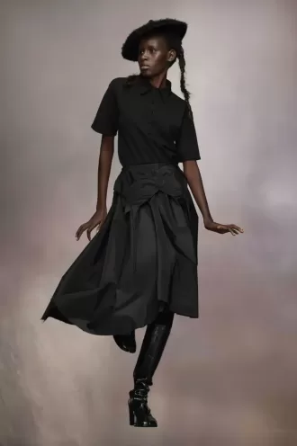 Jupe midi en taffetas Maison Margiela