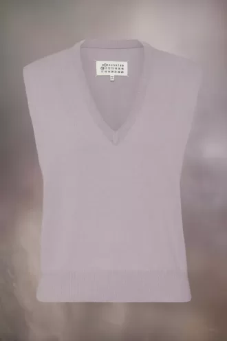 Maison Margiela Gilet à col en V en laine