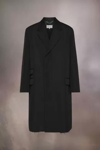Manteau en laine et soie Maison Margiela