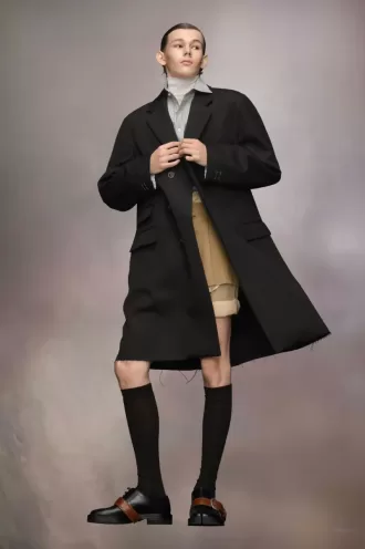 Manteau en laine et soie Maison Margiela