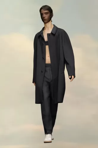 Manteau en laine et viscose Maison Margiela