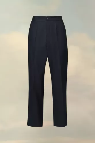 Pantalon à chevrons en laine