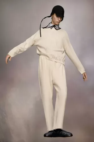Pantalon de survêtement à ourlet découpé