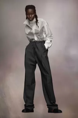 Pantalon en laine et mohair