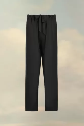 Pantalon en popeline de soie