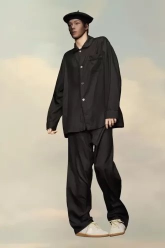 Pantalon en popeline de soie