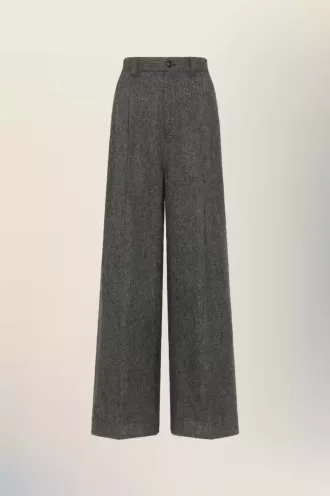 Pantalon large en laine