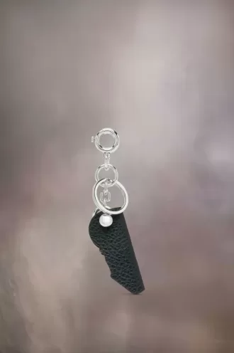 Porte-clés en cuir avec logo