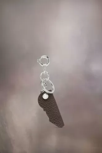 Porte-clés en cuir avec logo
