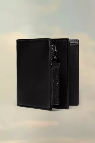 Portefeuille en cuir plié