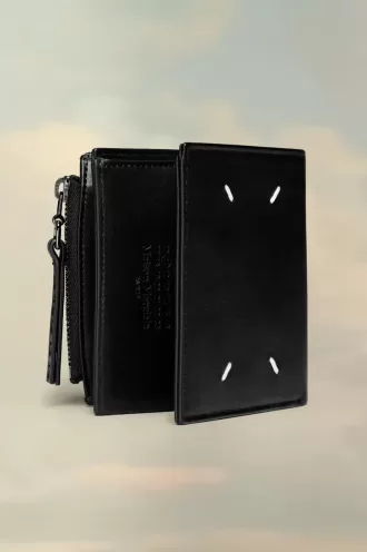 Portefeuille en cuir plié