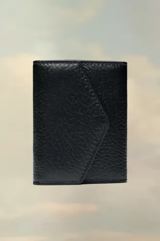 Portefeuille en cuir à pli accordéon